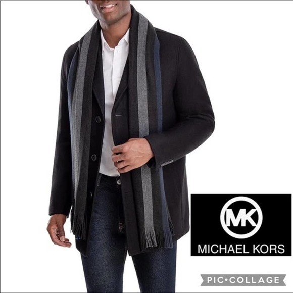 MICHAEL Michael Kors Other - MICHAEL Michael Kors Men's Gray Wool Blend Button Pea Coat Jacket Size L